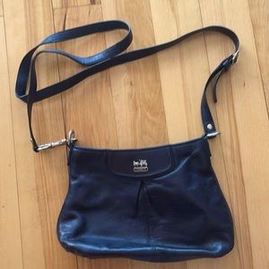 Coach: Black leather crossbody
